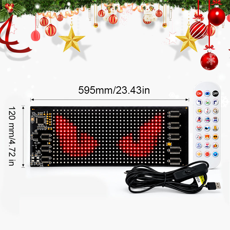 🔥😍Animated Car Glow Display – App-Controlled LED Window Decor