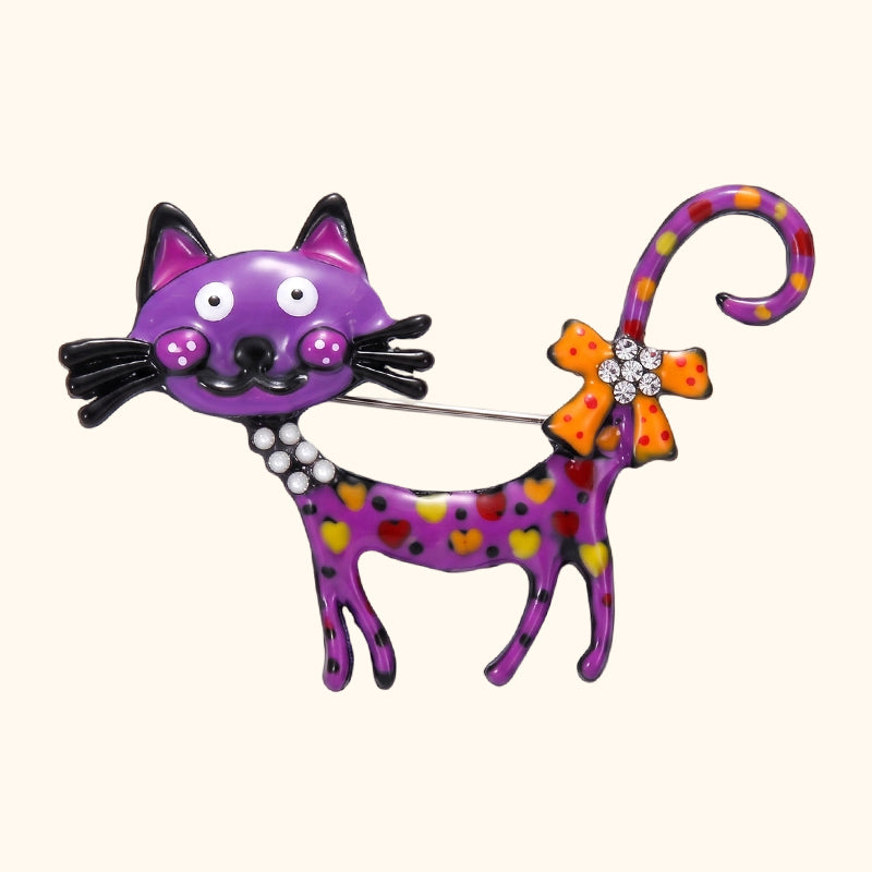 🐱 Cartoon Cat Brooch – A touch of whimsy for your outfits