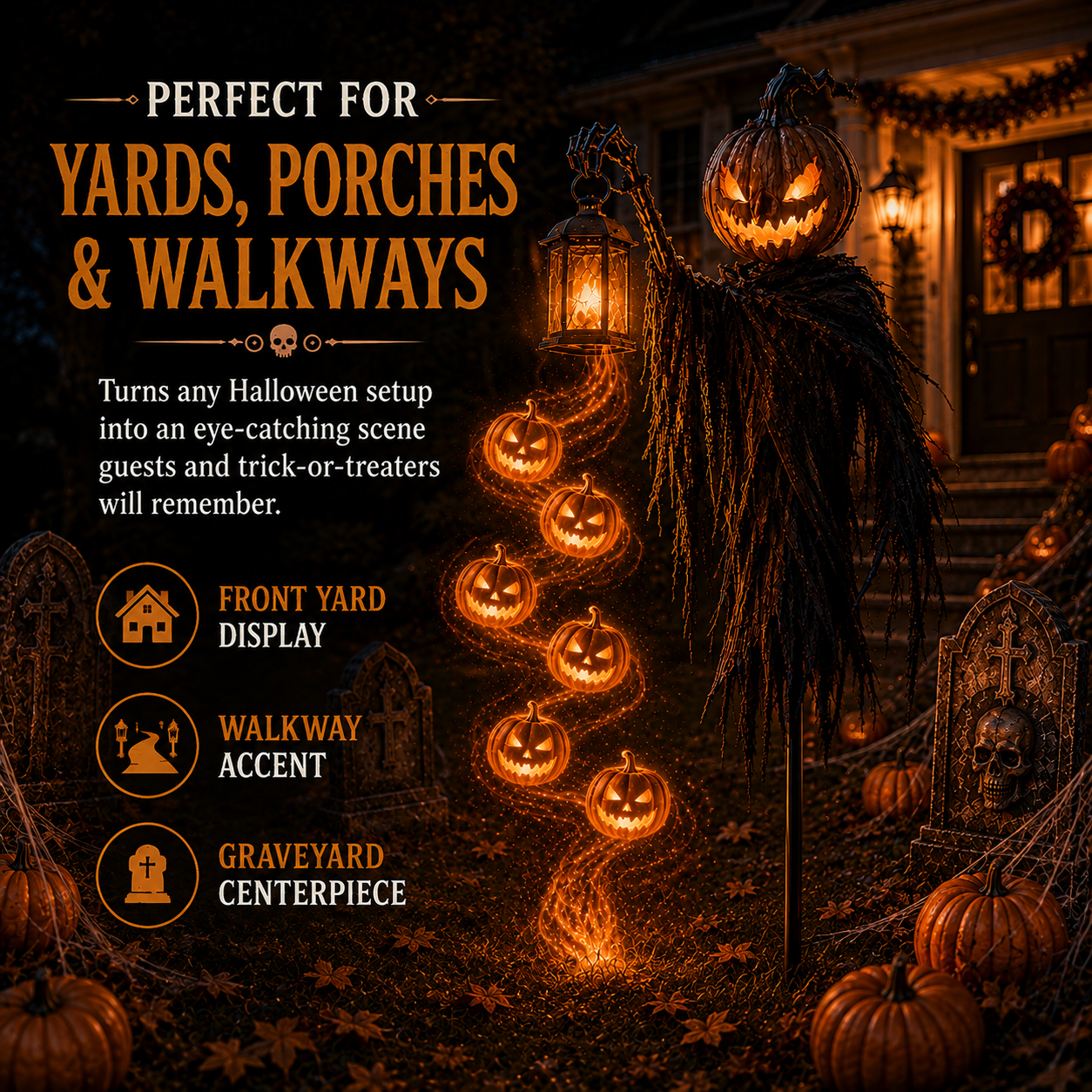 2027 Fellime® Pumpkin Soul Harvester Solar Garden Light