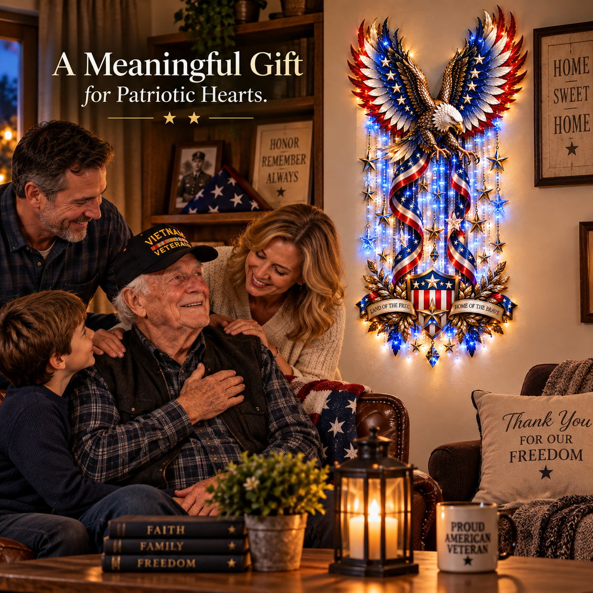 🦅American Glory Cascade - 🏠Let Freedom Light Your Home