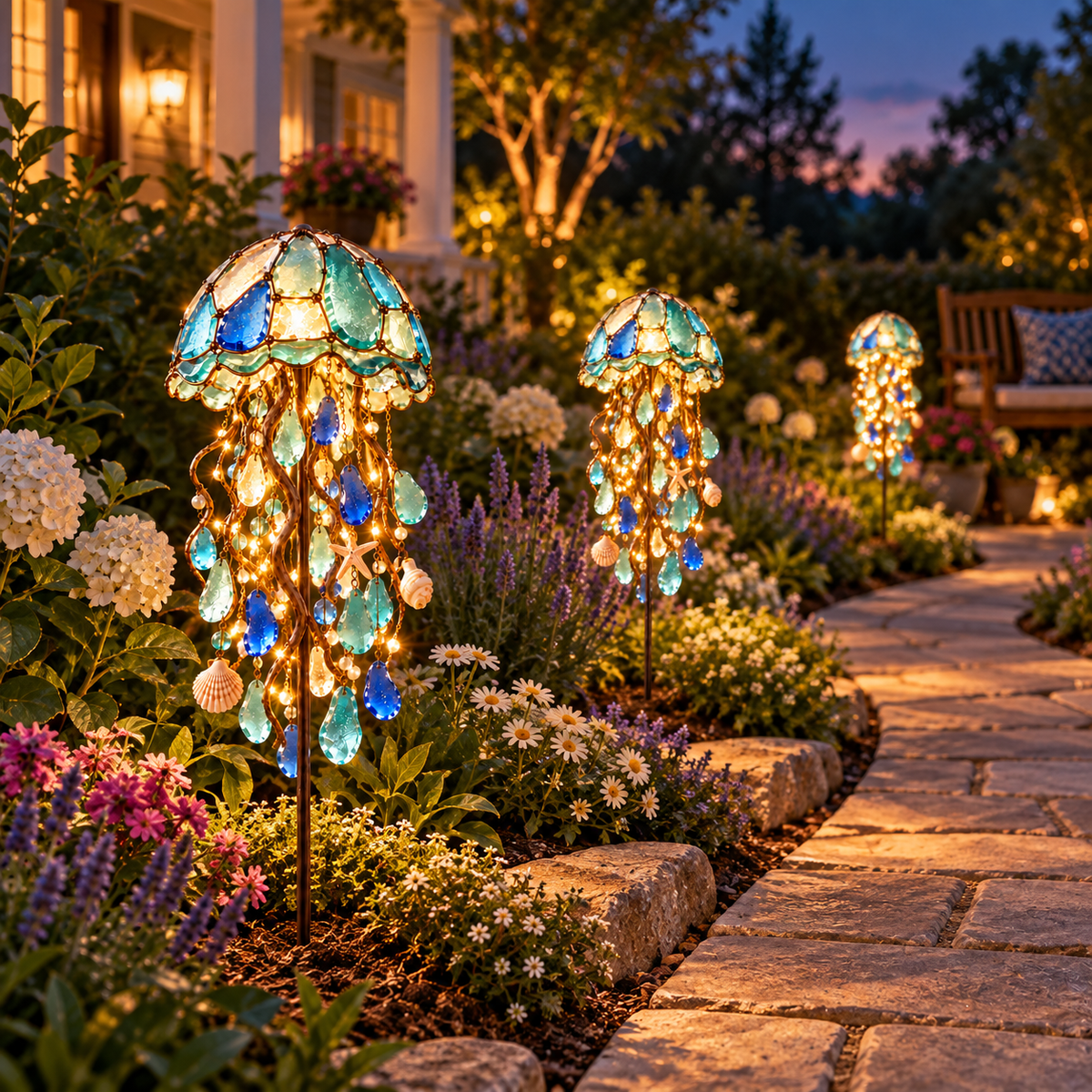 🔥🪼Solar Jellyfish Garden Lights – Ocean-Inspired Outdoor Decor