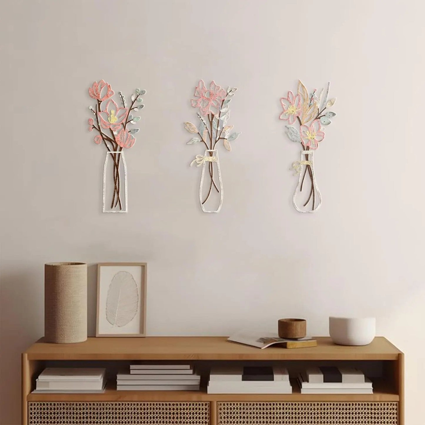 🌸Rustic Flower Wall Art – Charming Botanical Decor for Home & Porch