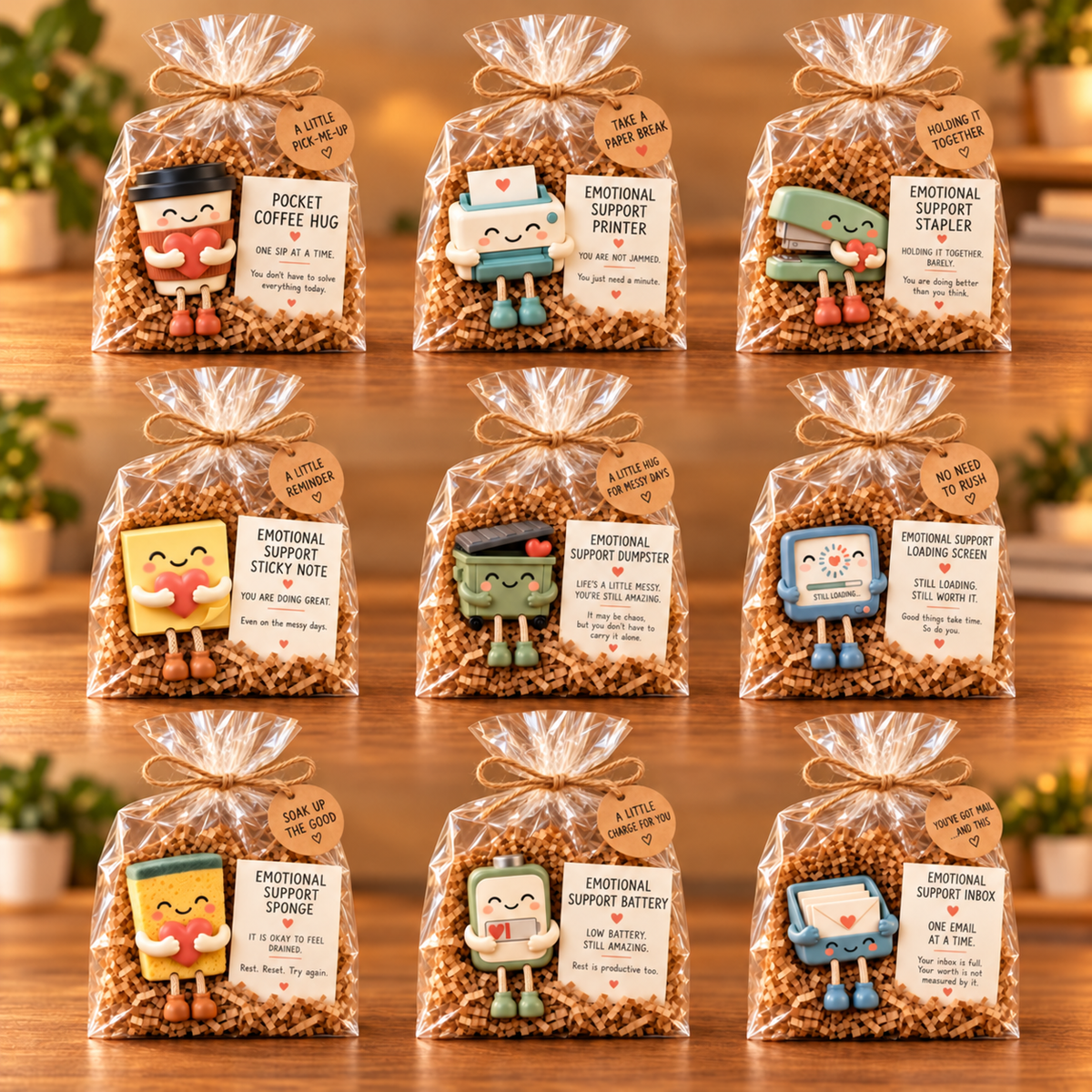 🔥😍Tiny Desk Friends, Big Encouragement🎁Fun Coworker Gift Set
