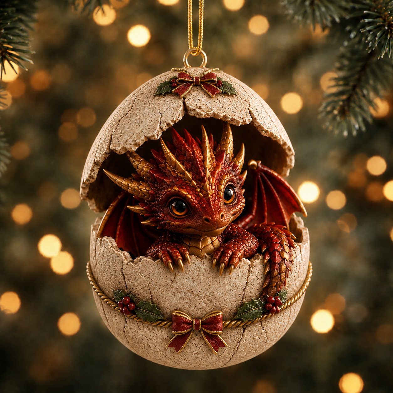 π Hatch a Little Christmas Magic-Dragon Egg Christmas Ornament
