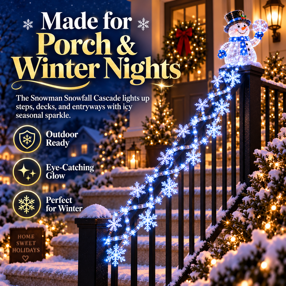 🎄✨Christmas Cascade Railing Lights