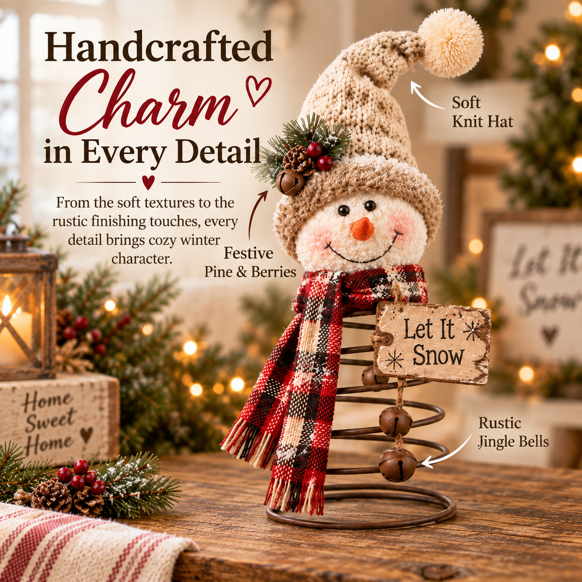 ☃️Winter Wobble Snowman™ – Rustic Snowman Collection