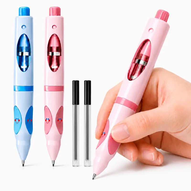 ✏️Ergonomic Writing Trainer Pen – Posture-Correcting Pencil with 12 Refills