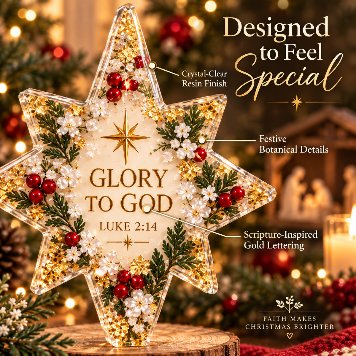 ✝️Bethlehem Star Scripture DIY Kit -💕Tools & Step-by-Step Guide Included