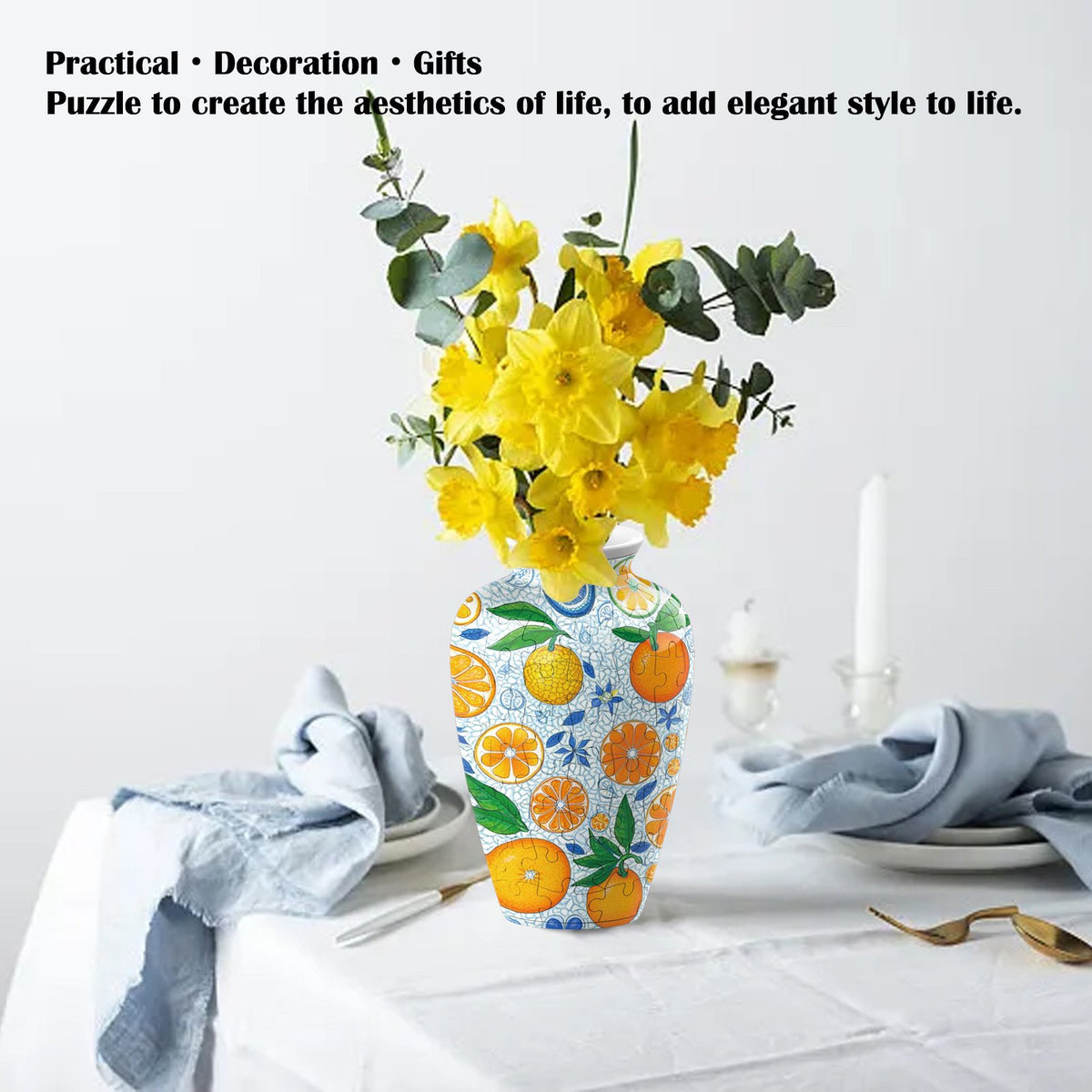 🧩3D Puzzle Vase for Flowers-🎁The Christmas gift that becomes part of their home.