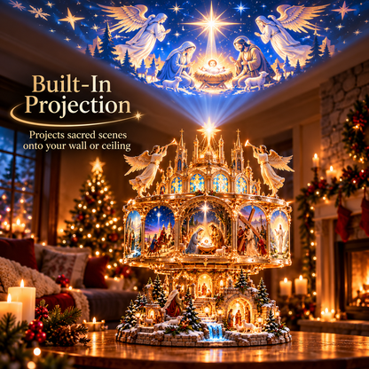 ✝️✨Journey of Faith™ – 360° Rotating Bible Story Light & Nativity Projector