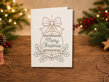 🌲 Christmas Hand Embroidery Card DIY Kit | Stitch Your Way Into the Christmas Spirit ✨ 🎁