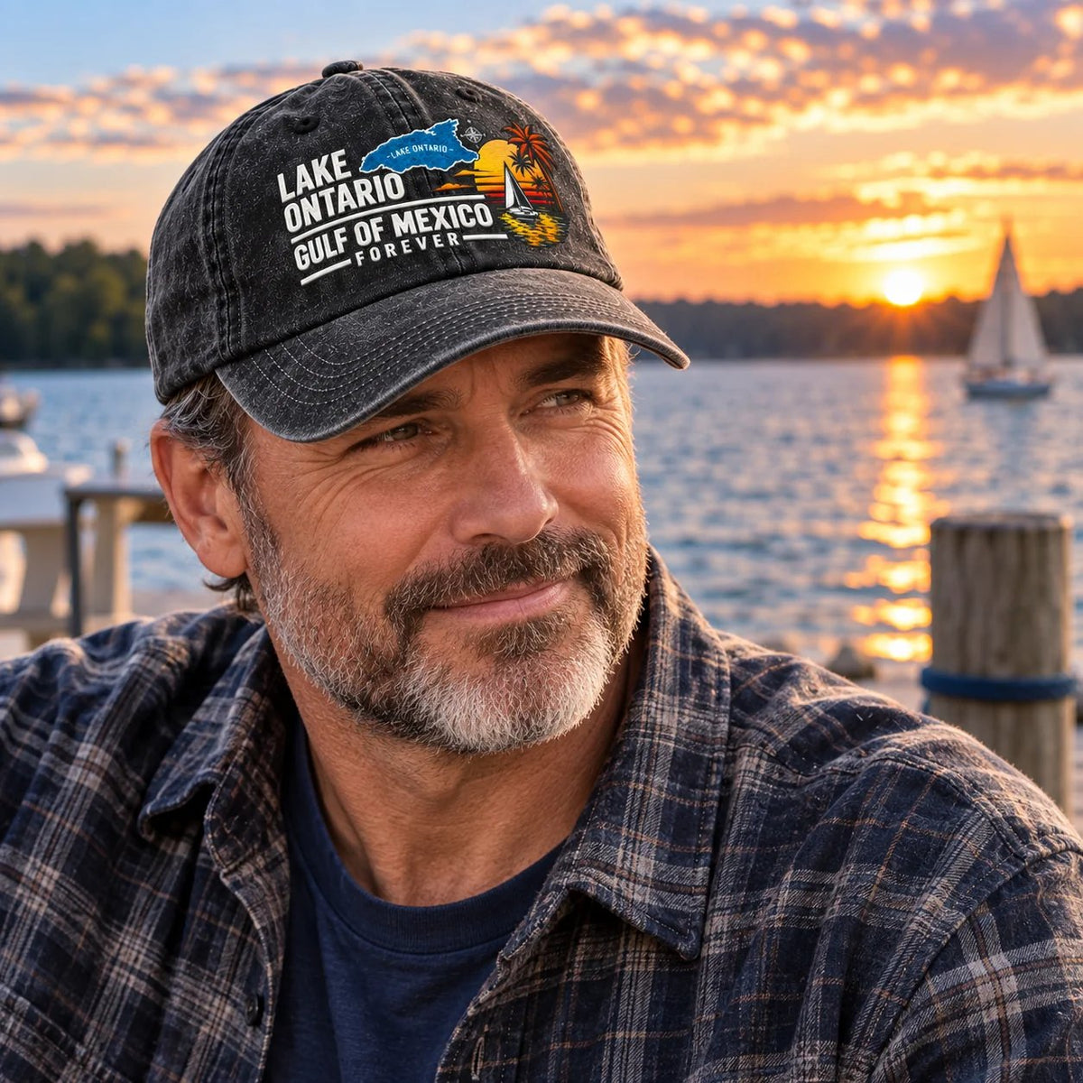 Man wearing Lake Ontario Gulf Forever cap