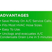 AC Drain Line Cleaner Adapter Evacuates & Unclog AC Drain Line