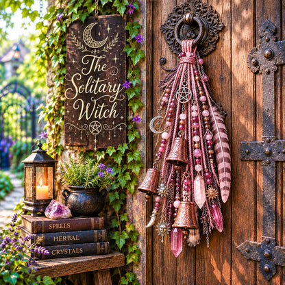 ⭐2026 USA Sale: Up to 50% OFF -🔮Witchy Door Charm - Bells, Crystals & Celestial Hanging Decor