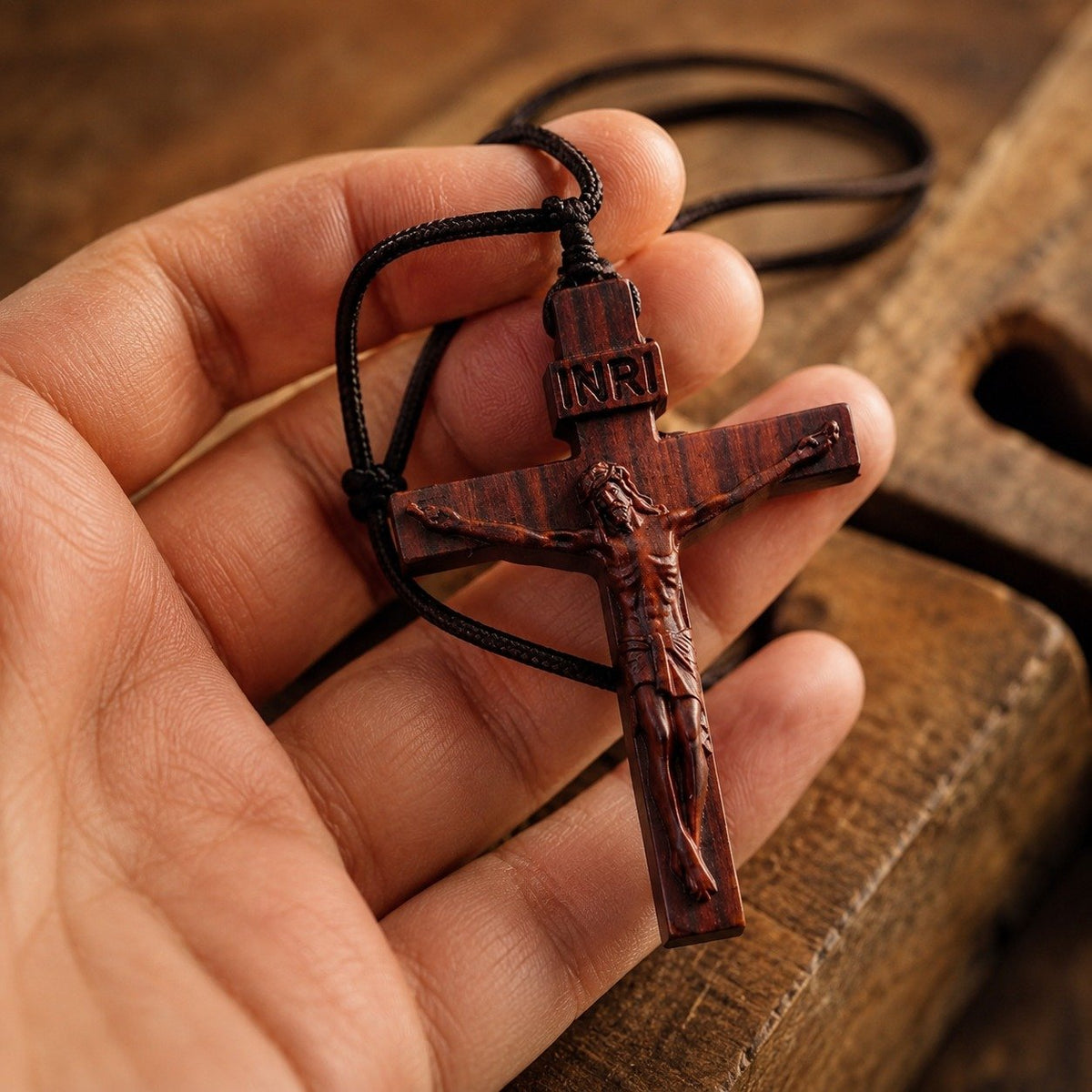✝️100% Handmade Wooden Jesus Cross Necklace(𝐃𝐚𝐧𝐢𝐞𝐥 𝐁𝐫𝐨𝐨𝐤𝐬 𝐇𝐚𝐧𝐝𝐦𝐚𝐝𝐞®)