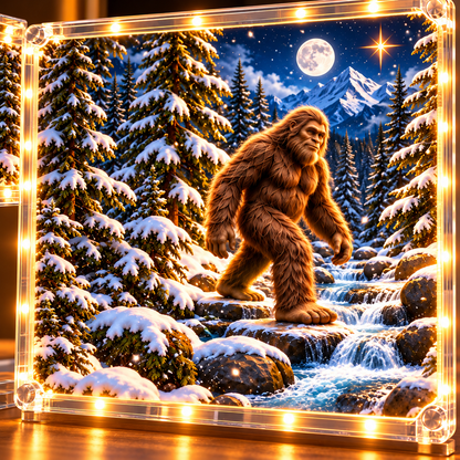 🎄 The Sasquatch Christmas Story – 6-Scene Lighted Woodland Cross