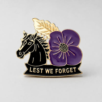 🎁 2027 Fellime®Limited Edition War Horse Purple Poppy 111th Anniversary Remembrance Brooch