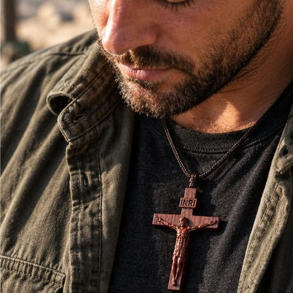 ✝️100% Handmade Wooden Jesus Cross Necklace(𝐃𝐚𝐧𝐢𝐞𝐥 𝐁𝐫𝐨𝐨𝐤𝐬 𝐇𝐚𝐧𝐝𝐦𝐚𝐝𝐞®)