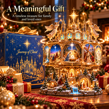 ✝️✨Journey of Faith™ – 360° Rotating Bible Story Light & Nativity Projector