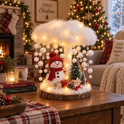 Glowing Winter Cloud Christmas Tabletop Decor