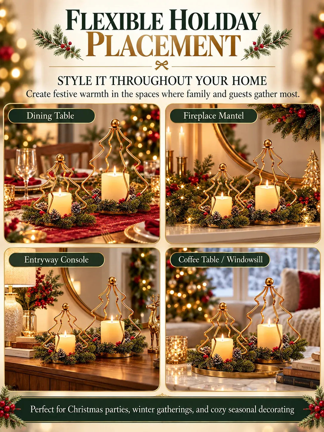 ✨Golden Glow Christmas Tree Candle Lanterns
