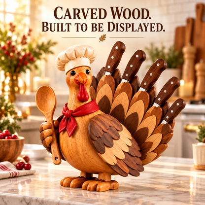🦃🔥 Gobble & Gather Turkey Chef Knife Holder