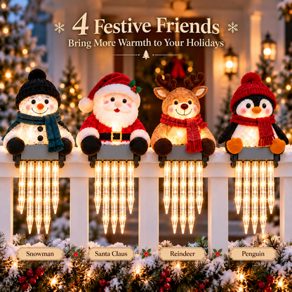 2027 Nestmiro® Christmas Glow Friends Icicle Railing Lights