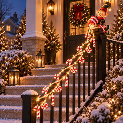 🎄✨Christmas Cascade Railing Lights