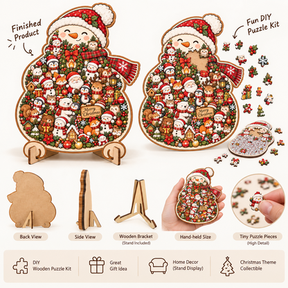 🧘Relaxing & Beginner-Friendly-🔥Christmas Shaped Wooden Puzzle(💕Step-by-Step Guide Included)