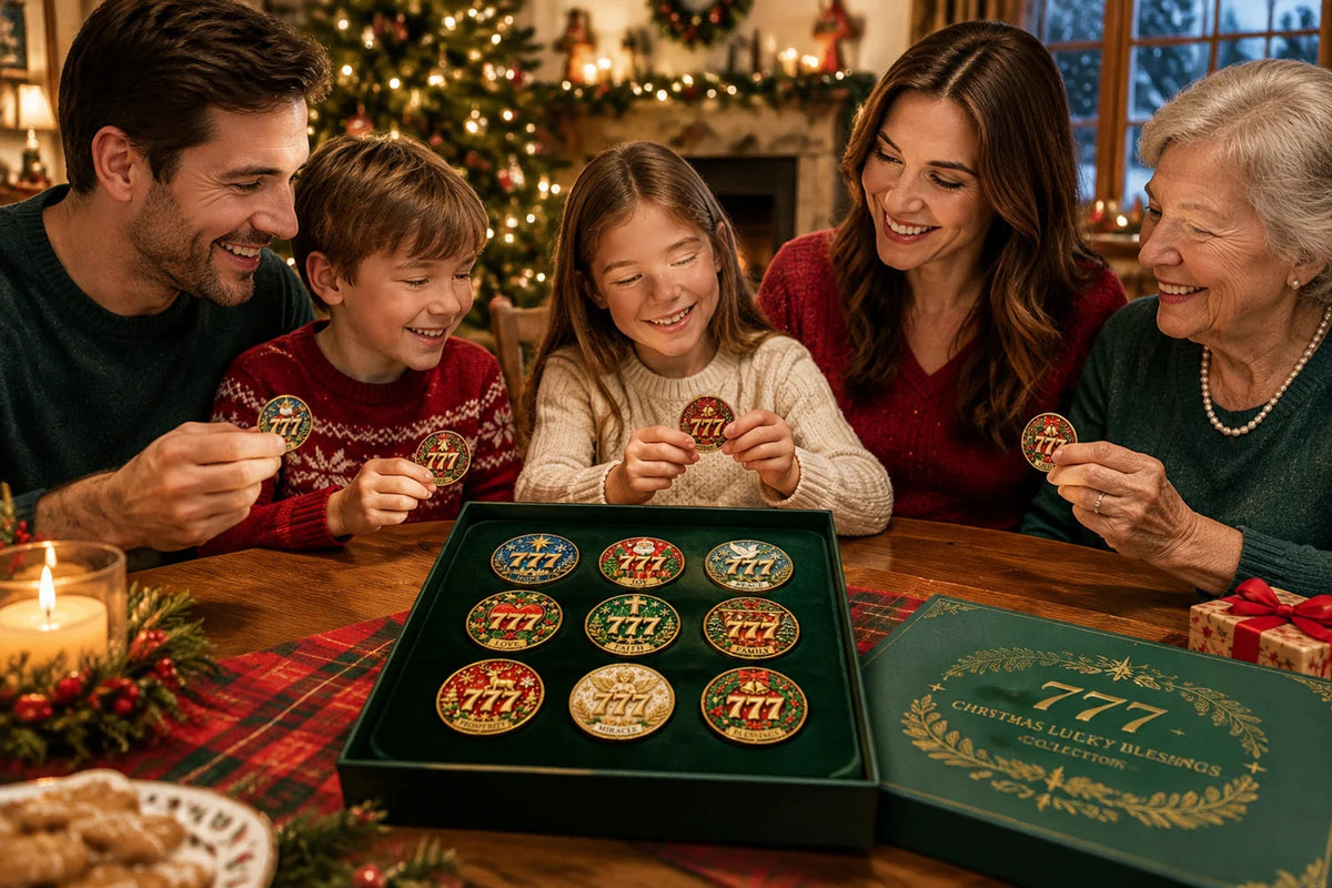 Family Christmas blessing coin collection