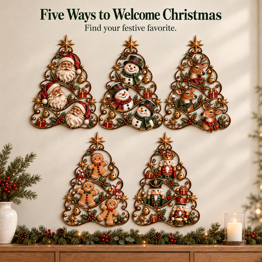 🔥Hot Sale🎄Vintage Christmas Tree Wall Décor Collection