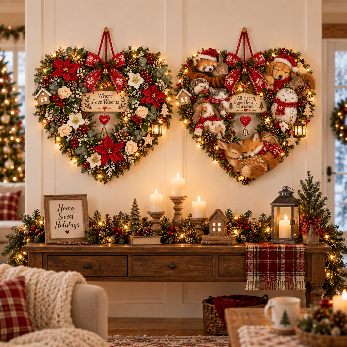 ❤️✨Where Love Comes Home™ – Christmas Heart Wall Decor