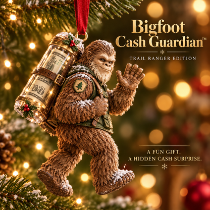 🎄👣 Bigfoot Cash Keeper™ – 15 Funny Christmas Cash Holder Ornaments 💵🎁
