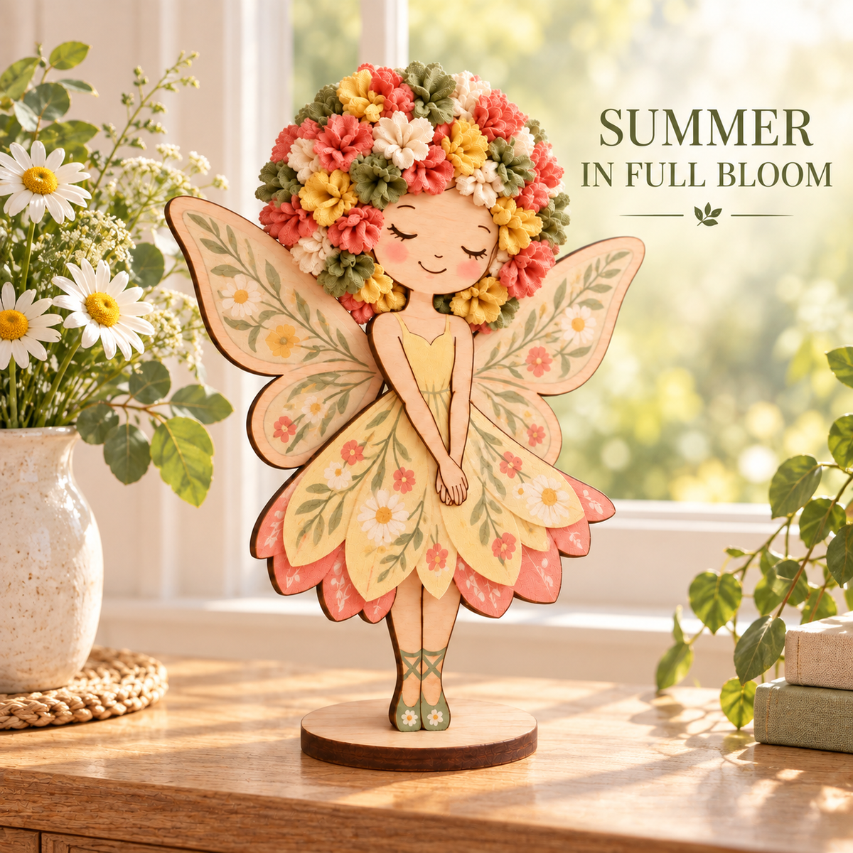 🧚✨DIY Flower Fairy Wooden Craft Kit – Create Your Own Fabric Flower Fairy