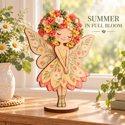 🧚✨DIY Flower Fairy Wooden Craft Kit – Create Your Own Fabric Flower Fairy