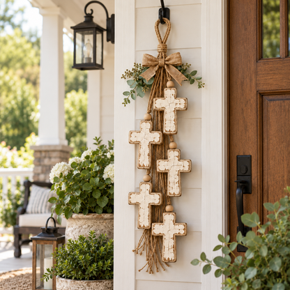 ✝️Faith & Grace Rustic Cross Wall Hanging
