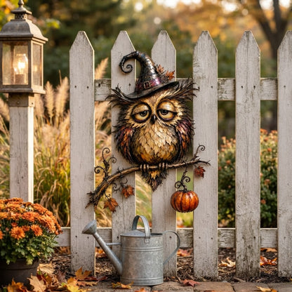 ✨Whimsical Halloween Wall Decor Collection – Owl, Witch, Black Cat & Raven