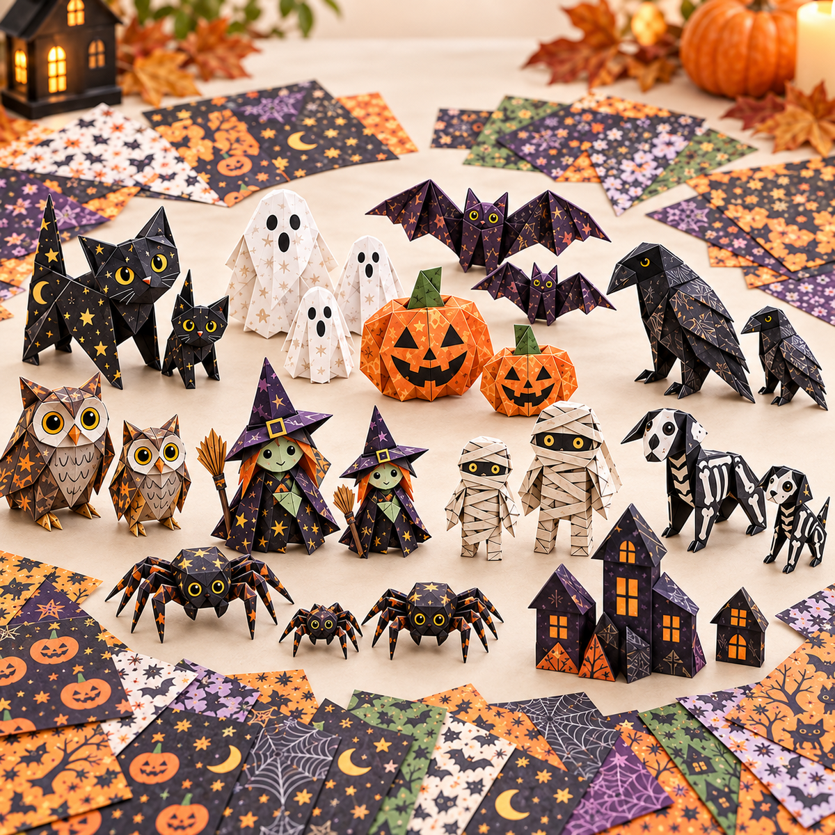 🧘Relaxing & Beginner-Friendly- 🎃DIY Halloween Paper(💕Step-by-Step Guide Included)