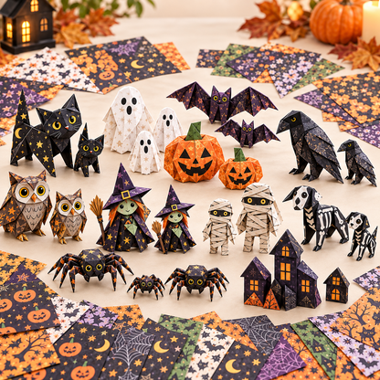 🧘Relaxing & Beginner-Friendly- 🎃DIY Halloween Paper(💕Step-by-Step Guide Included)