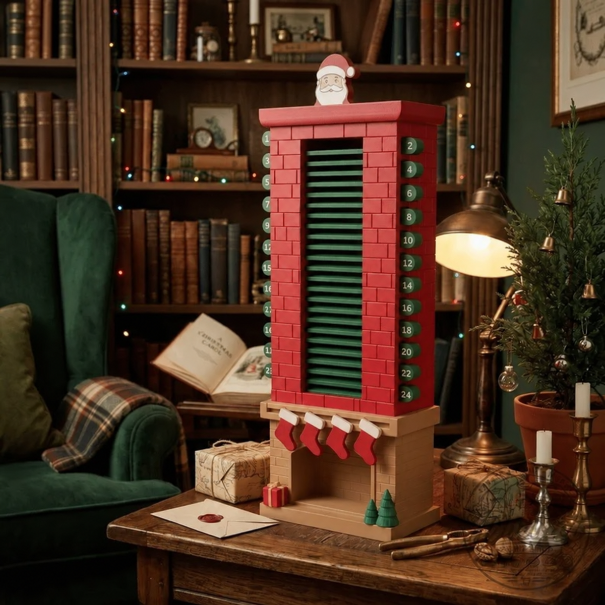 Christmas countdown calendar festive décor