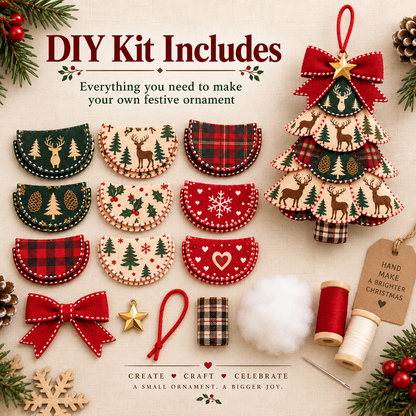 2027 Nestmiro® Patchwork Christmas Tree DIY Kit – 5 Festive Holiday Designs
