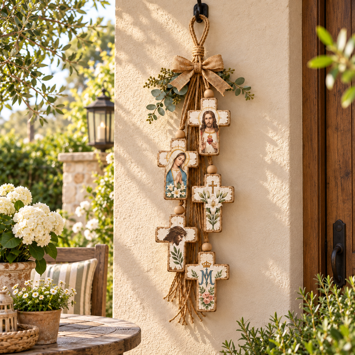 ✝️Faith & Grace Rustic Cross Wall Hanging