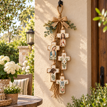 ✝️Faith & Grace Rustic Cross Wall Hanging