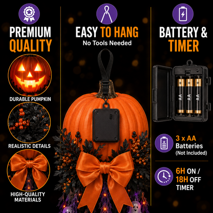 👻 Lighted Pumpkin & Ghost Door Cascade🛒