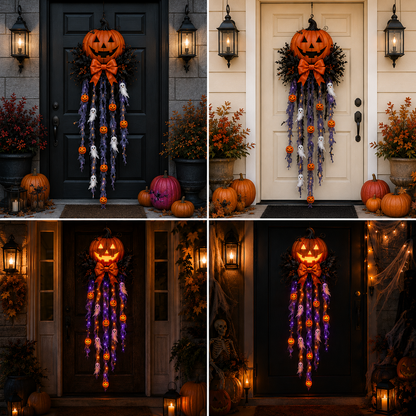 👻 Lighted Pumpkin & Ghost Door Cascade🛒