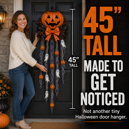 👻 Lighted Pumpkin & Ghost Door Cascade🛒