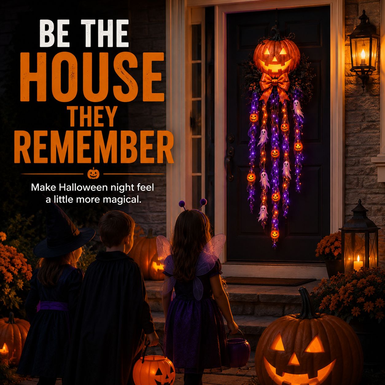 👻 Lighted Pumpkin & Ghost Door Cascade🛒