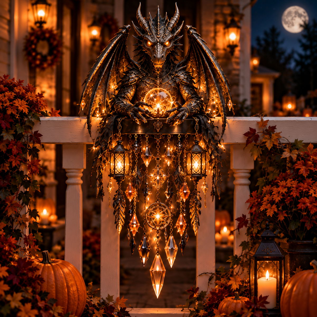 🎃Enchanted Halloween Guardian Cascade Light Decoration-✅Easy to assemble ✅Sturdiness ✅Craftsmanship