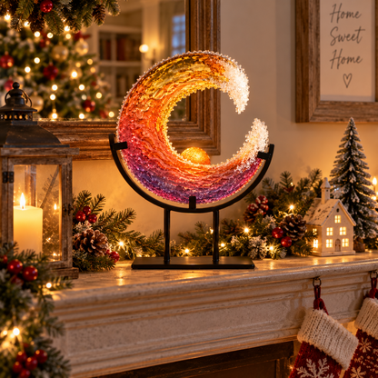 🔥😍Sunset Ocean Wave Sculpture – Coastal Decor & Meaningful Gift