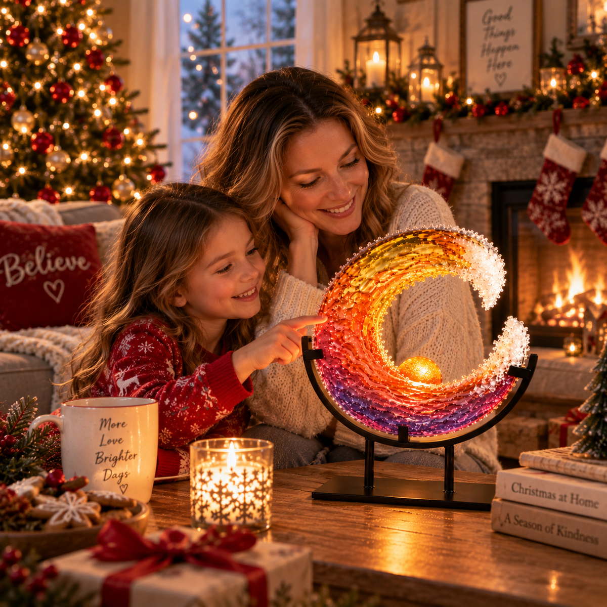 🔥😍Sunset Ocean Wave Sculpture – Coastal Decor & Meaningful Gift